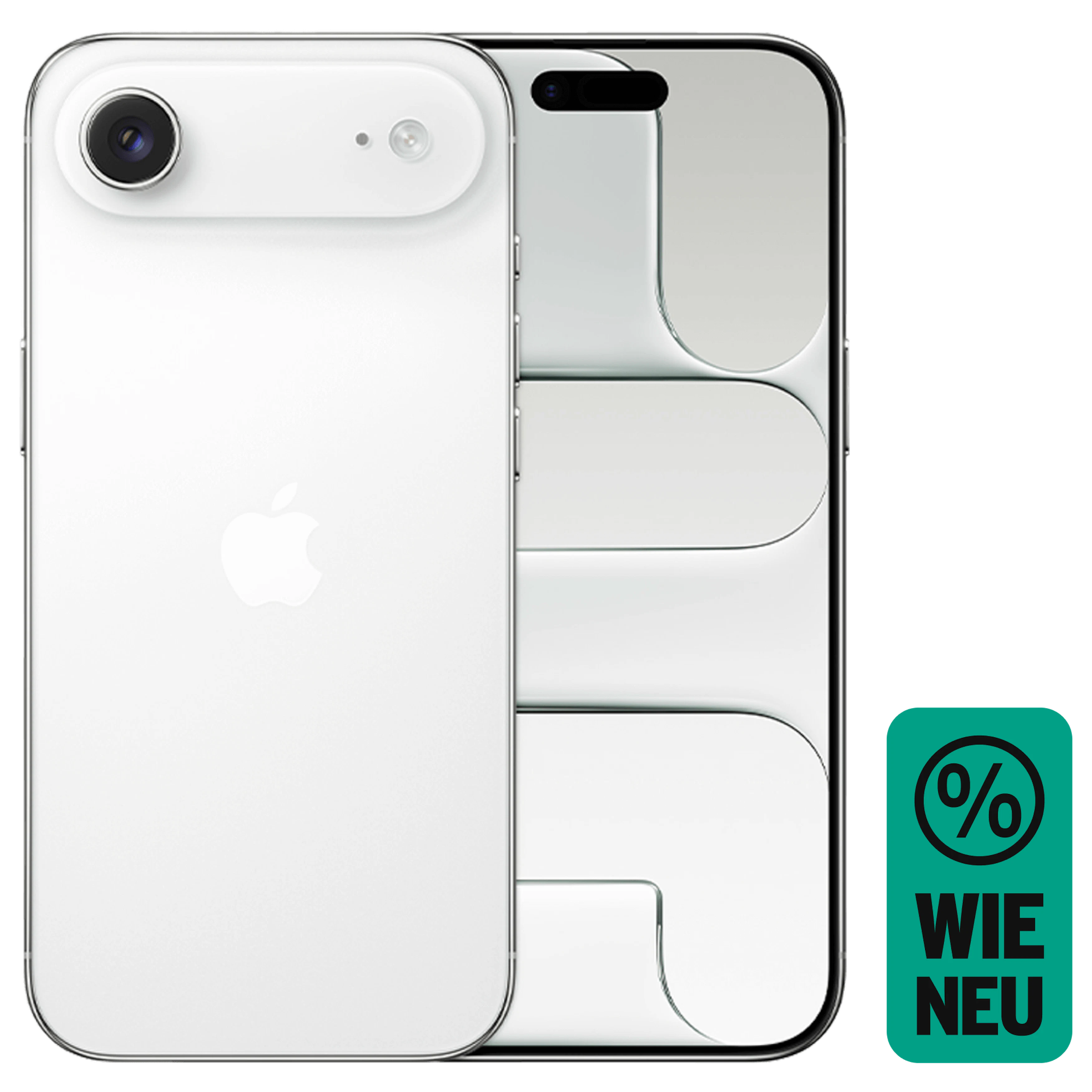 Rück- & Frontansicht Apple iPhone Air White. Wie Neu.