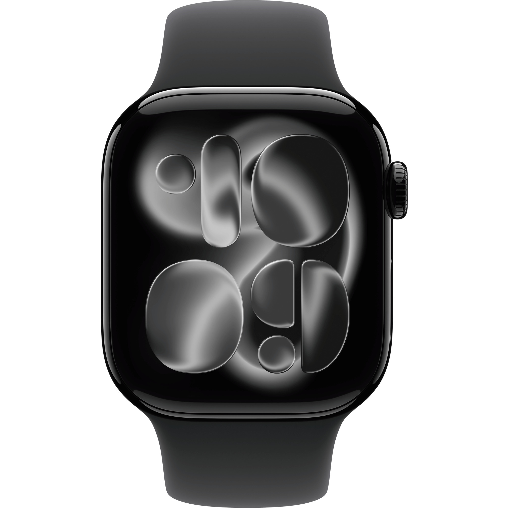 Vorderansicht Apple Watch S11 42mm Schwarz.