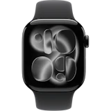 Vorderansicht Apple Watch S11 42mm Schwarz.