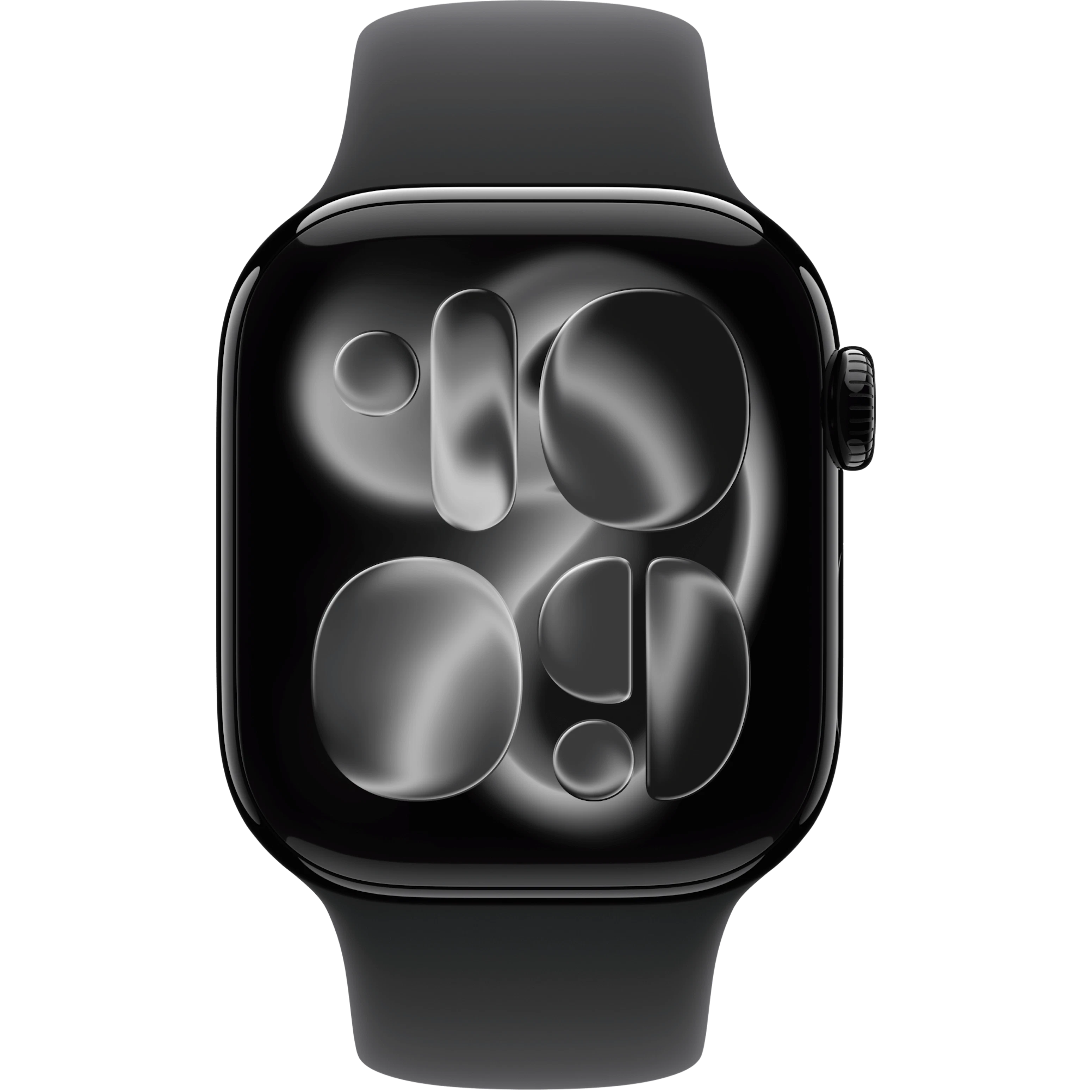 Vorderansicht Apple Watch S11 42mm Schwarz.