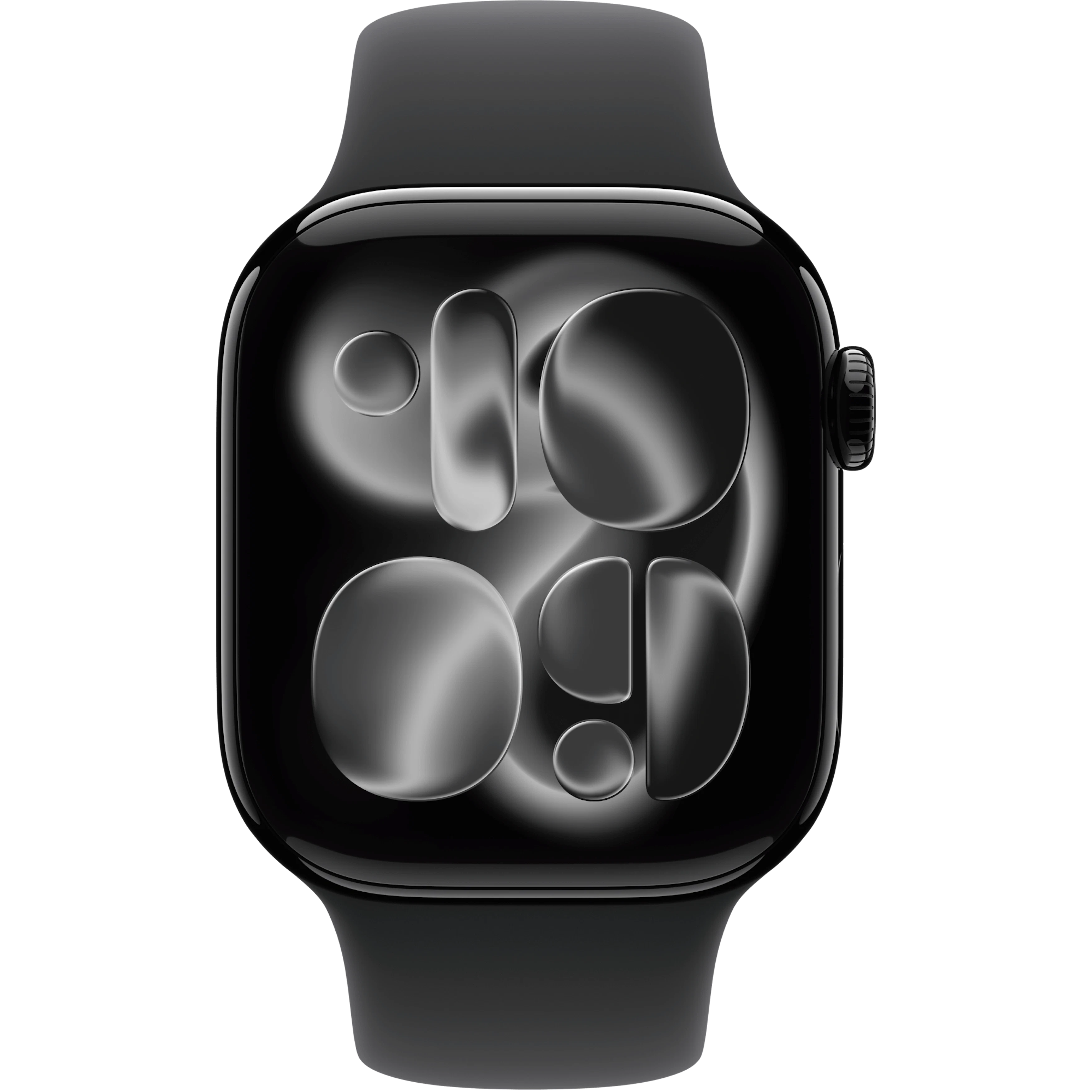 Vorderansicht Apple Watch S11 42mm Schwarz.