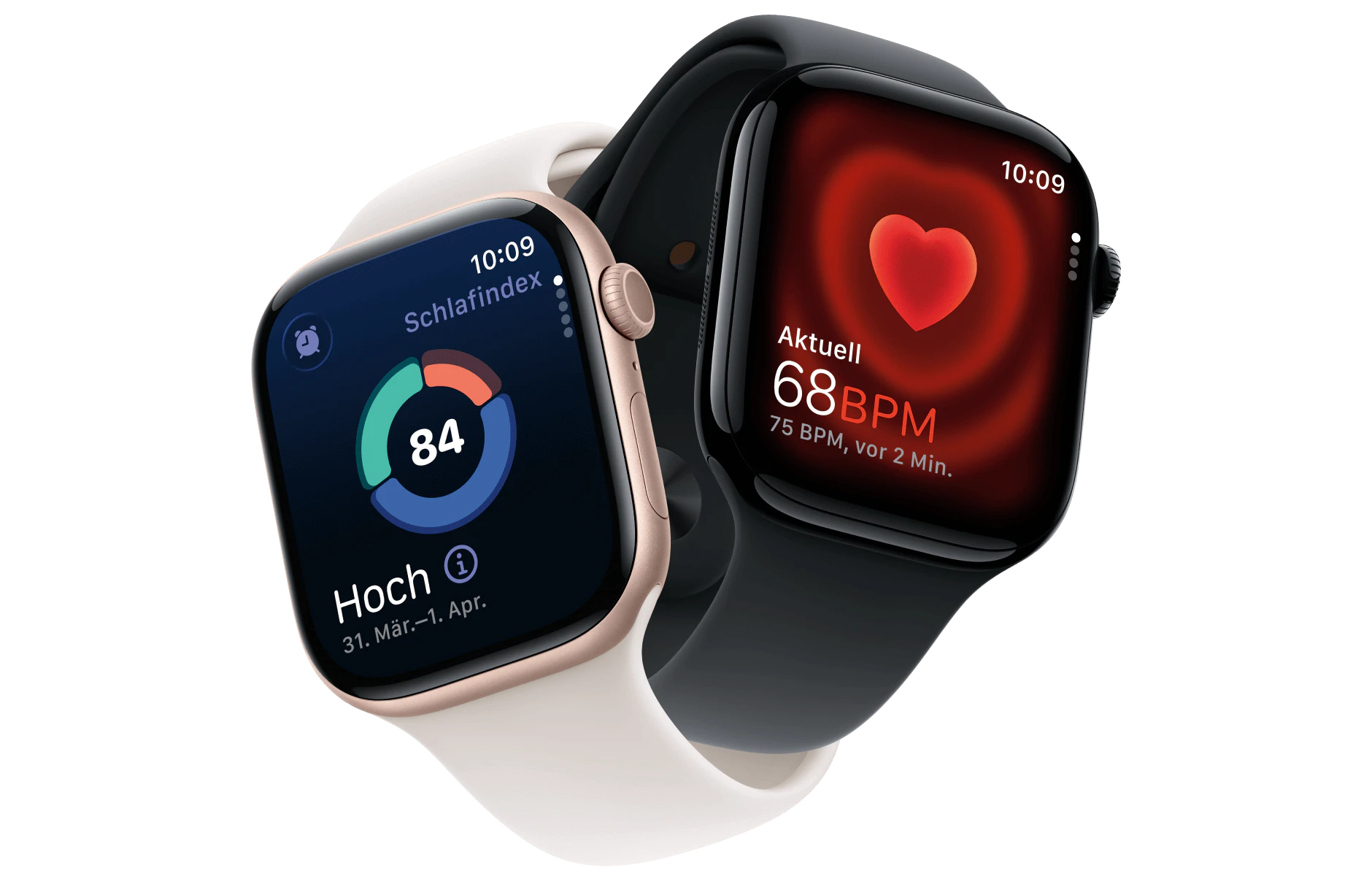 Highlight Bild vom Gerät Apple Watch S11 in verschiedenen Farben.