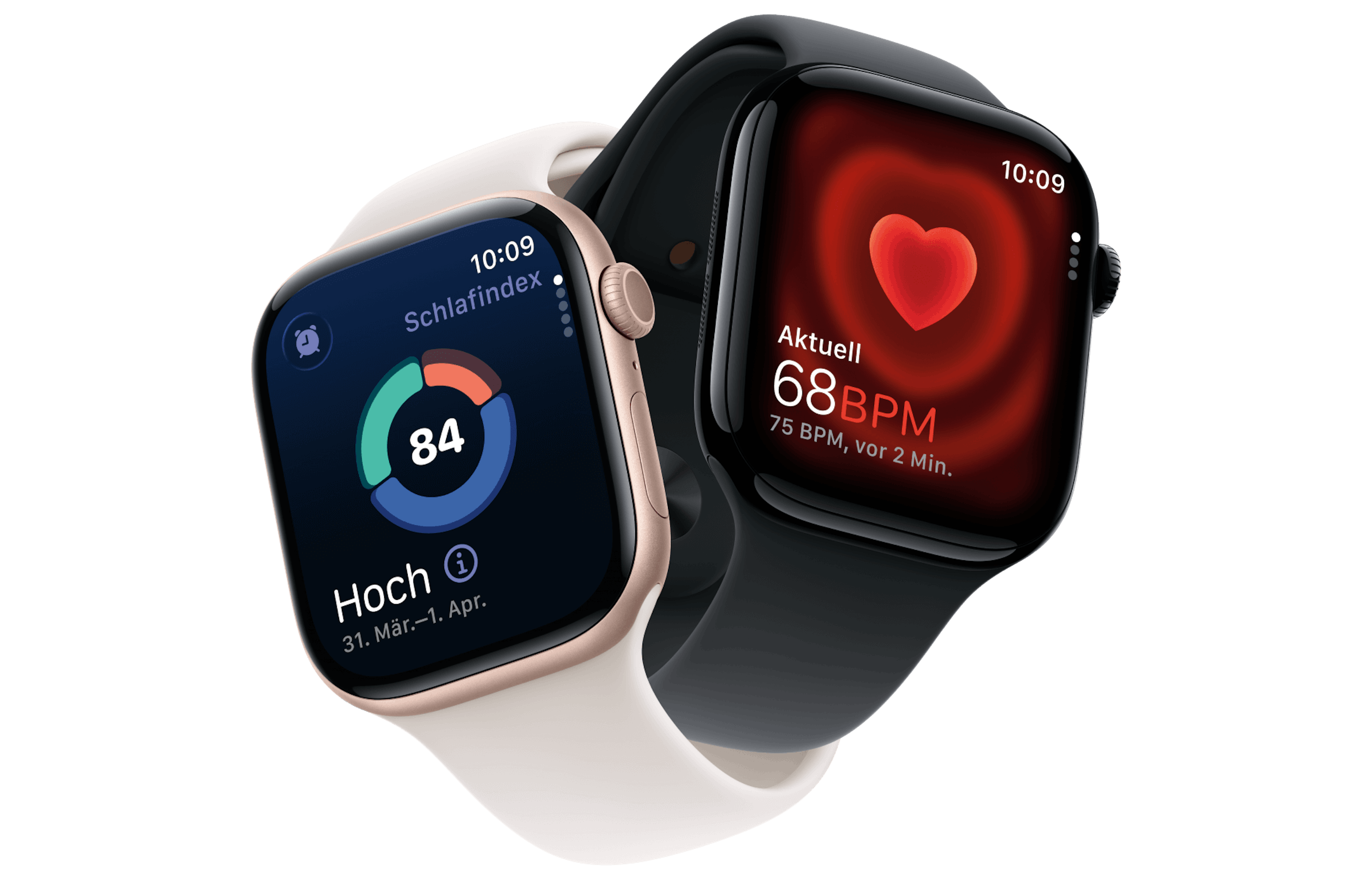 Highlight Bild vom Gerät Apple Watch S11 in verschiedenen Farben.
