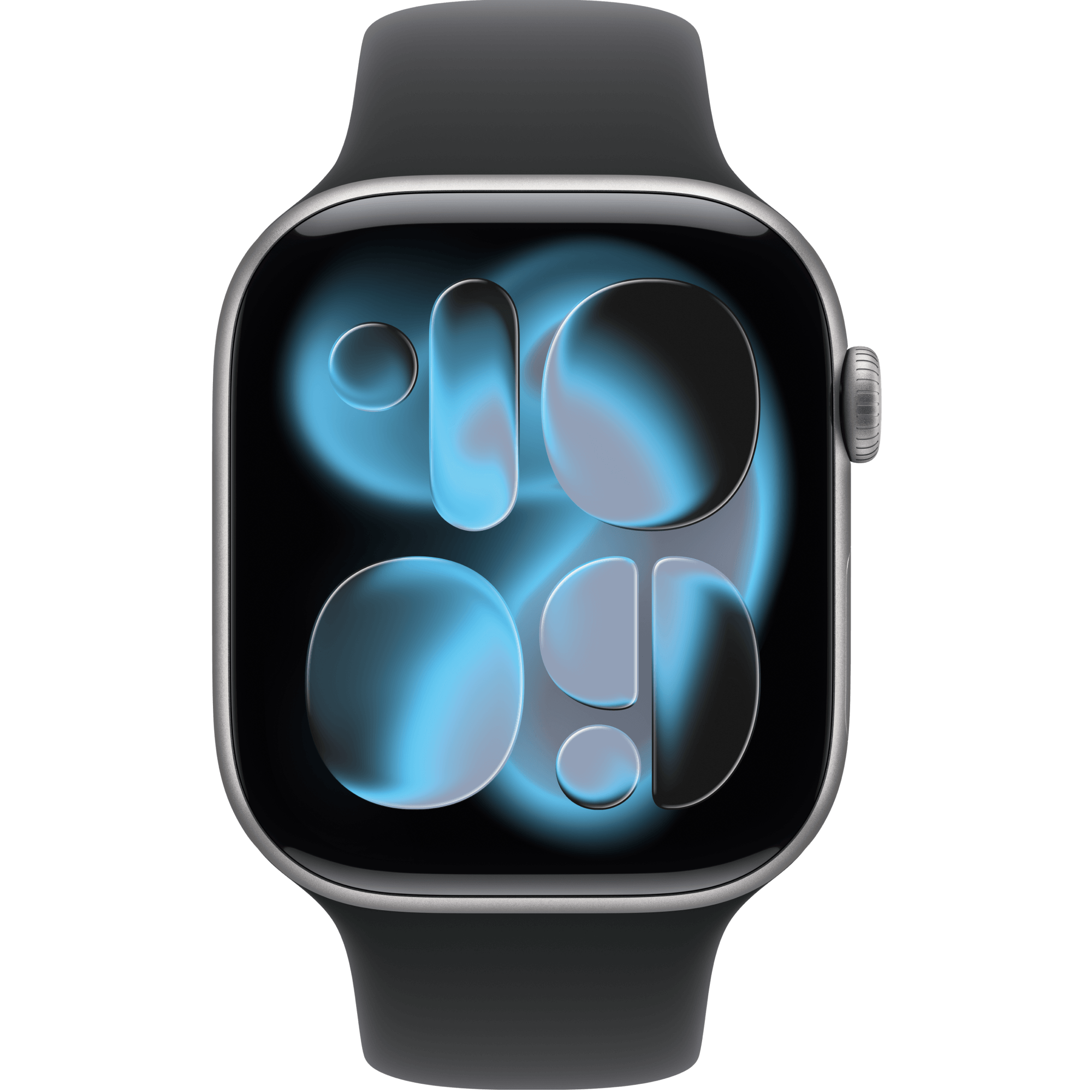 Vorderansicht Apple Watch S11 46mm Schwarz.