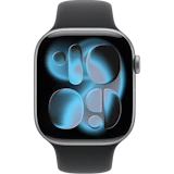 Vorderansicht Apple Watch S11 46mm Schwarz.