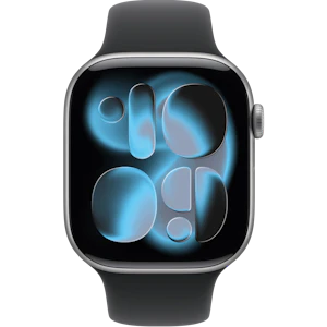 Vorderansicht Apple Watch S11 46mm Schwarz.