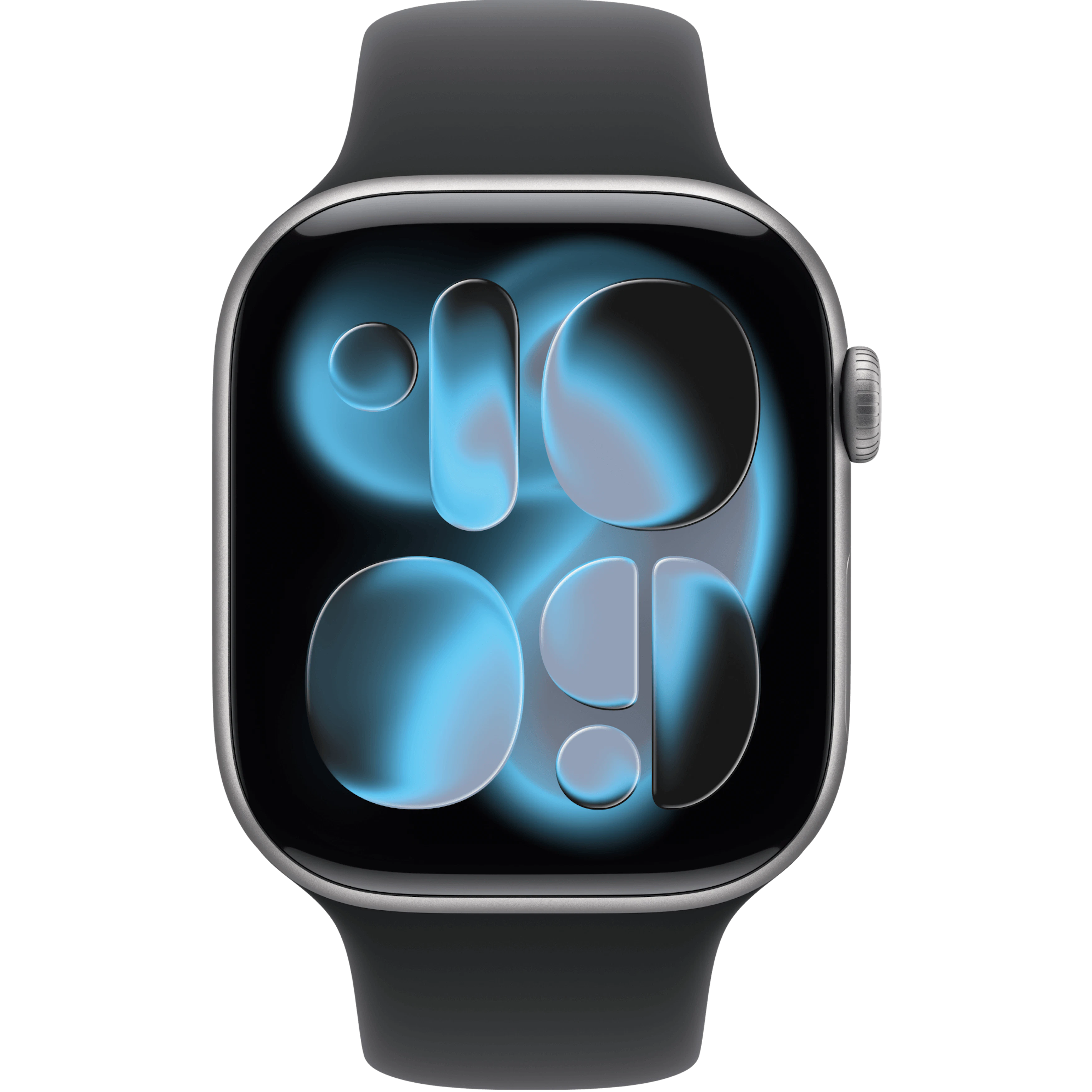 Vorderansicht Apple Watch S11 46mm Schwarz.