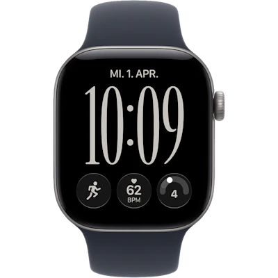 Vorderansicht Apple Watch S12 5G 42mm Navyblau.