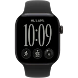 Vorderansicht Apple Watch S12 5G 42mm Schwarz.