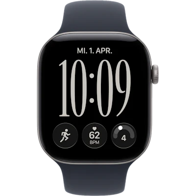 Vorderansicht Apple Watch S12 5G 46mm Navyblau.