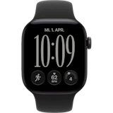 Vorderansicht Apple Watch S12 GPS 42mm Schwarz.