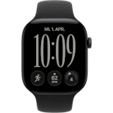Vorderansicht Apple Watch S12 GPS 46mm Schwarz.
