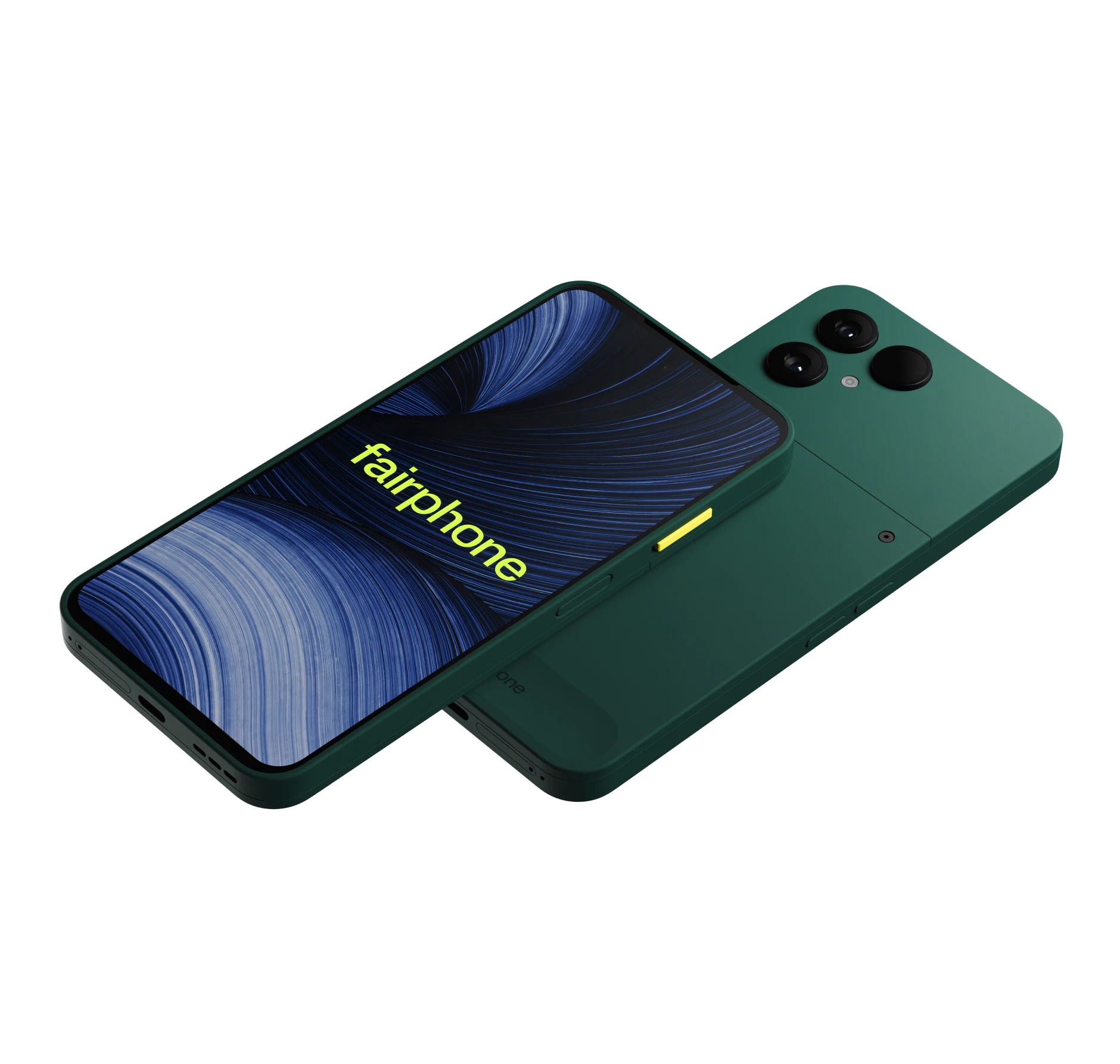 Highlight Bild vom Gerät Rück- & Vorderseite Fairphone (Gen. 6+).