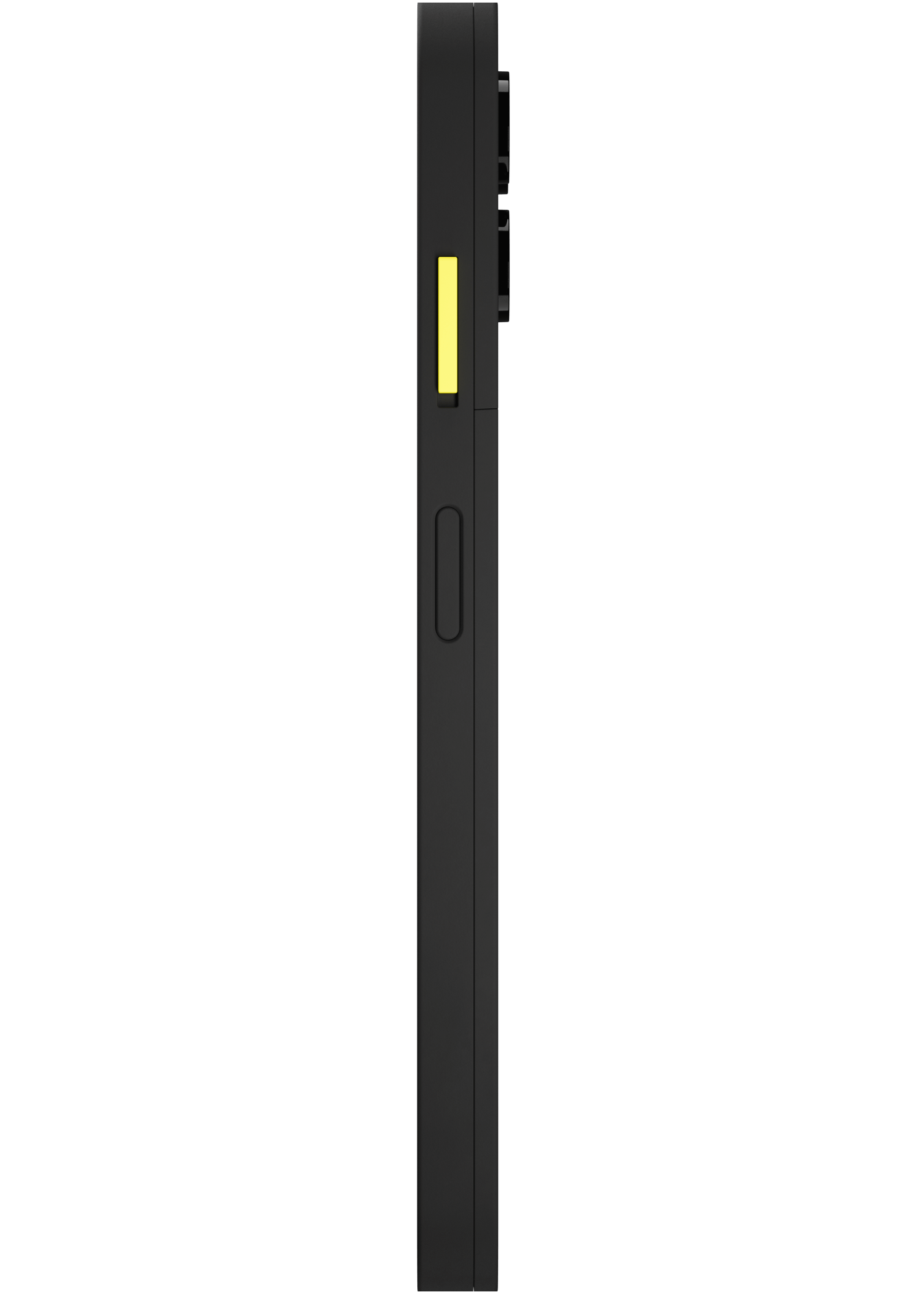 Seitenansicht Fairphone 6 Schwarz.