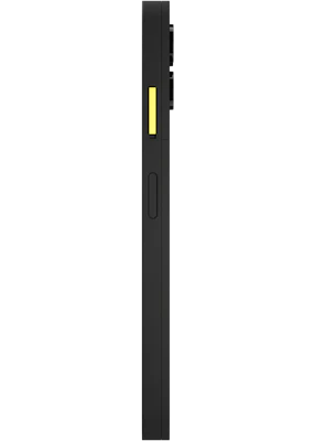 Seitenansicht Fairphone 6 Schwarz. Seitenansicht Fairphone 6 Schwarz.