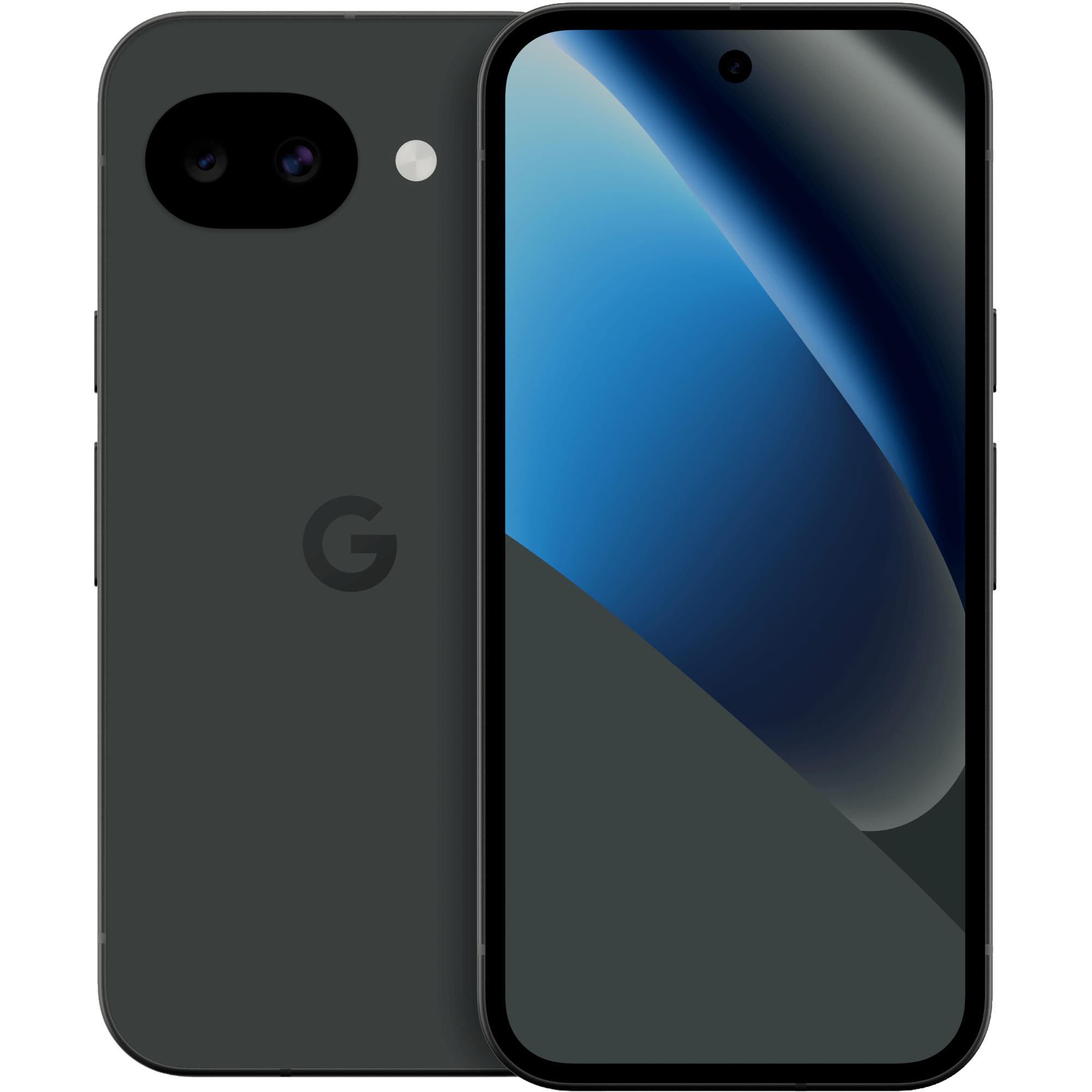 Vorder- und Rückansicht Google Pixel 10a Schwarz.