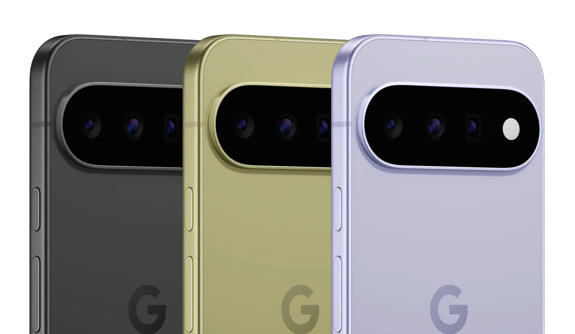 Detailansicht Kamera Google Pixel 11 in verschiedenen Farben.