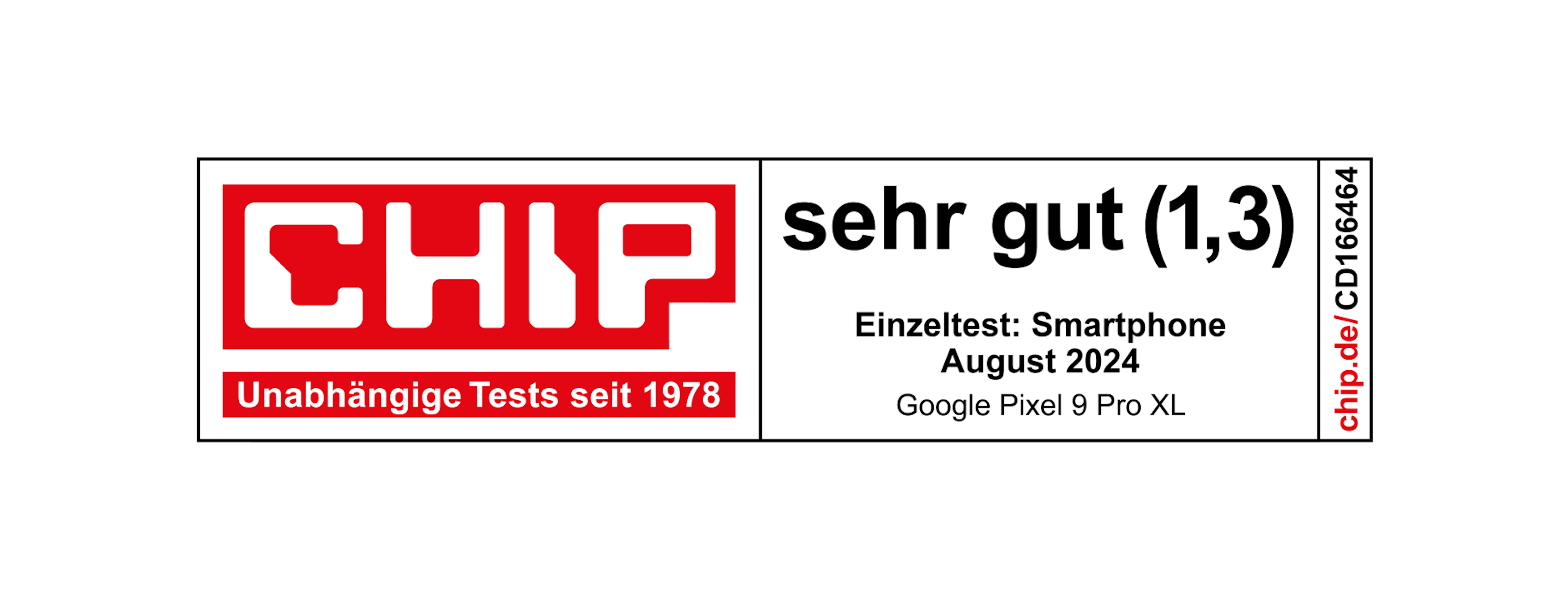 Chip Siegel Note sehr gut 1,3 im Einzeltest Smartphone August 2024.