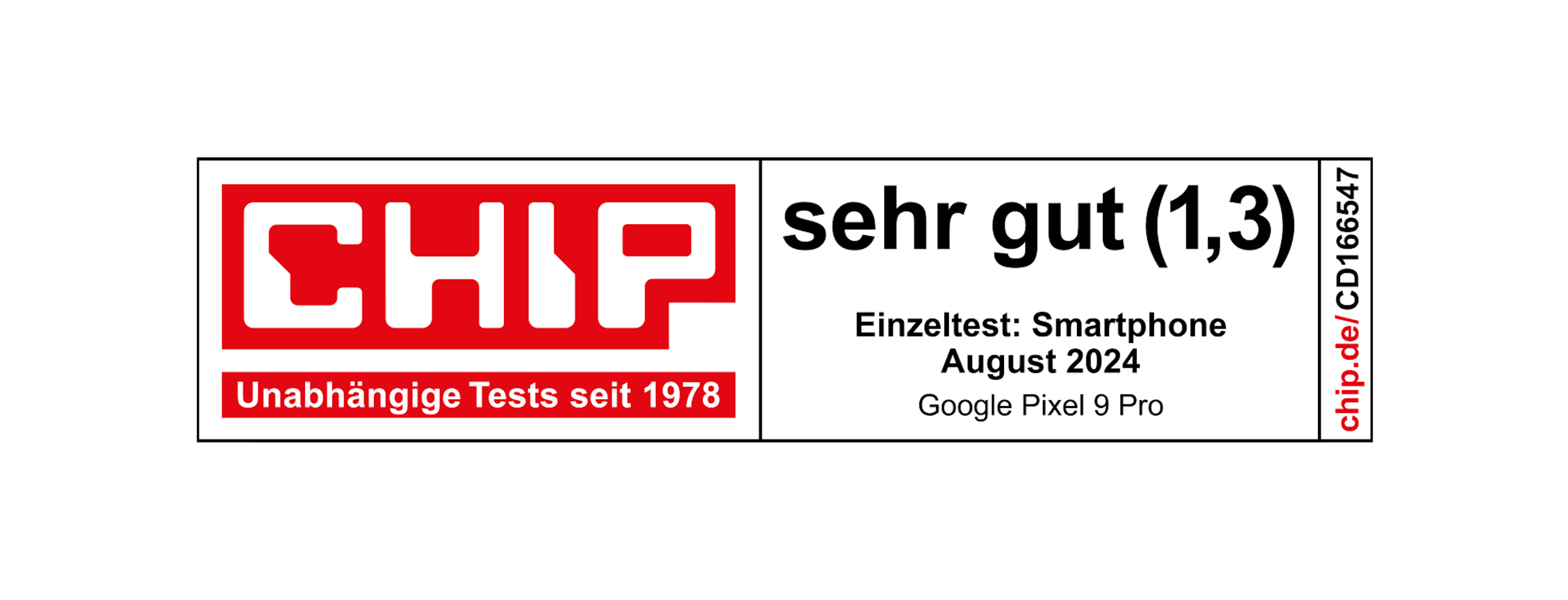 Chip Siegel Note sehr gut 1,3 im Einzeltest Smartphone August 2024.