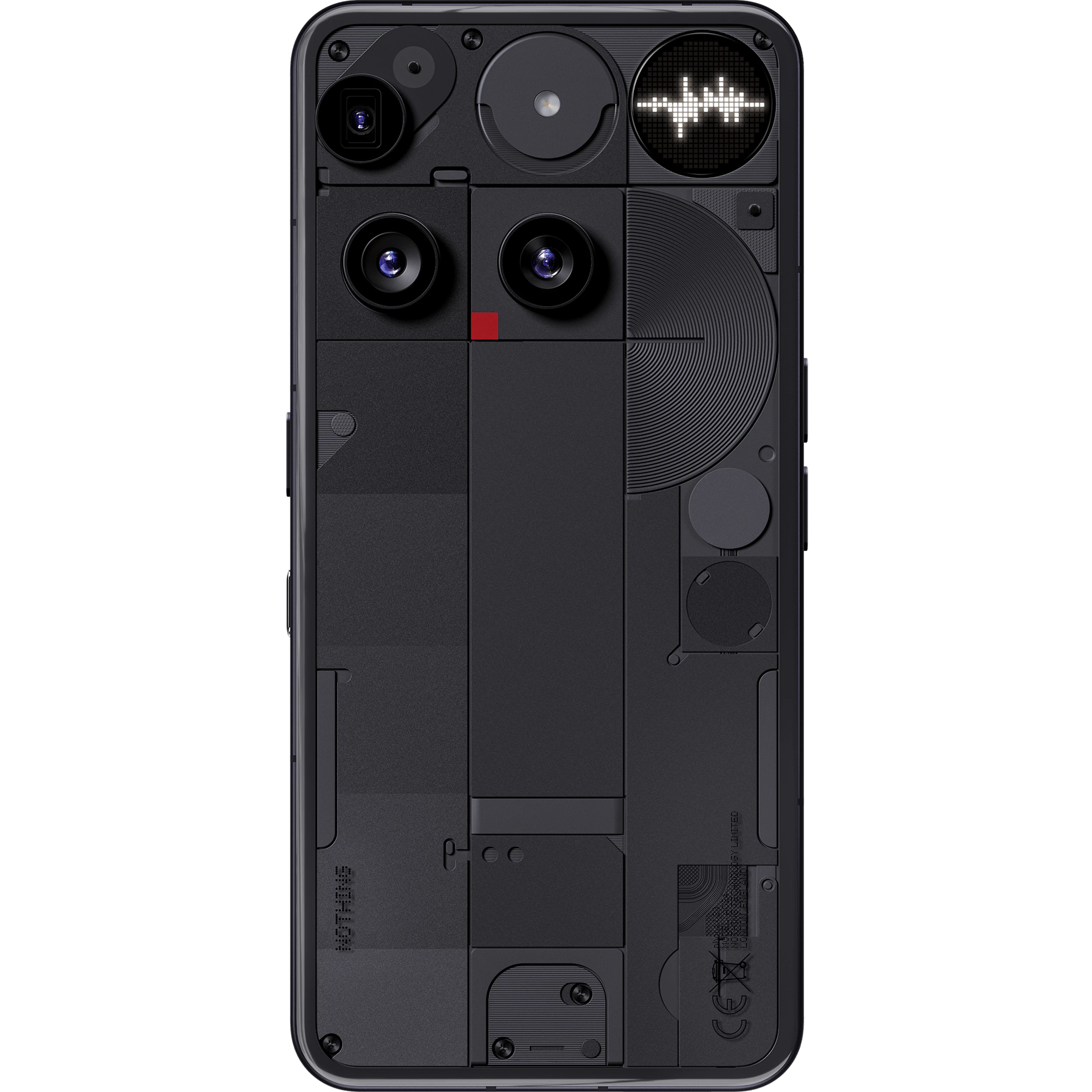 Rückansicht Nothing Phone 3 Schwarz.