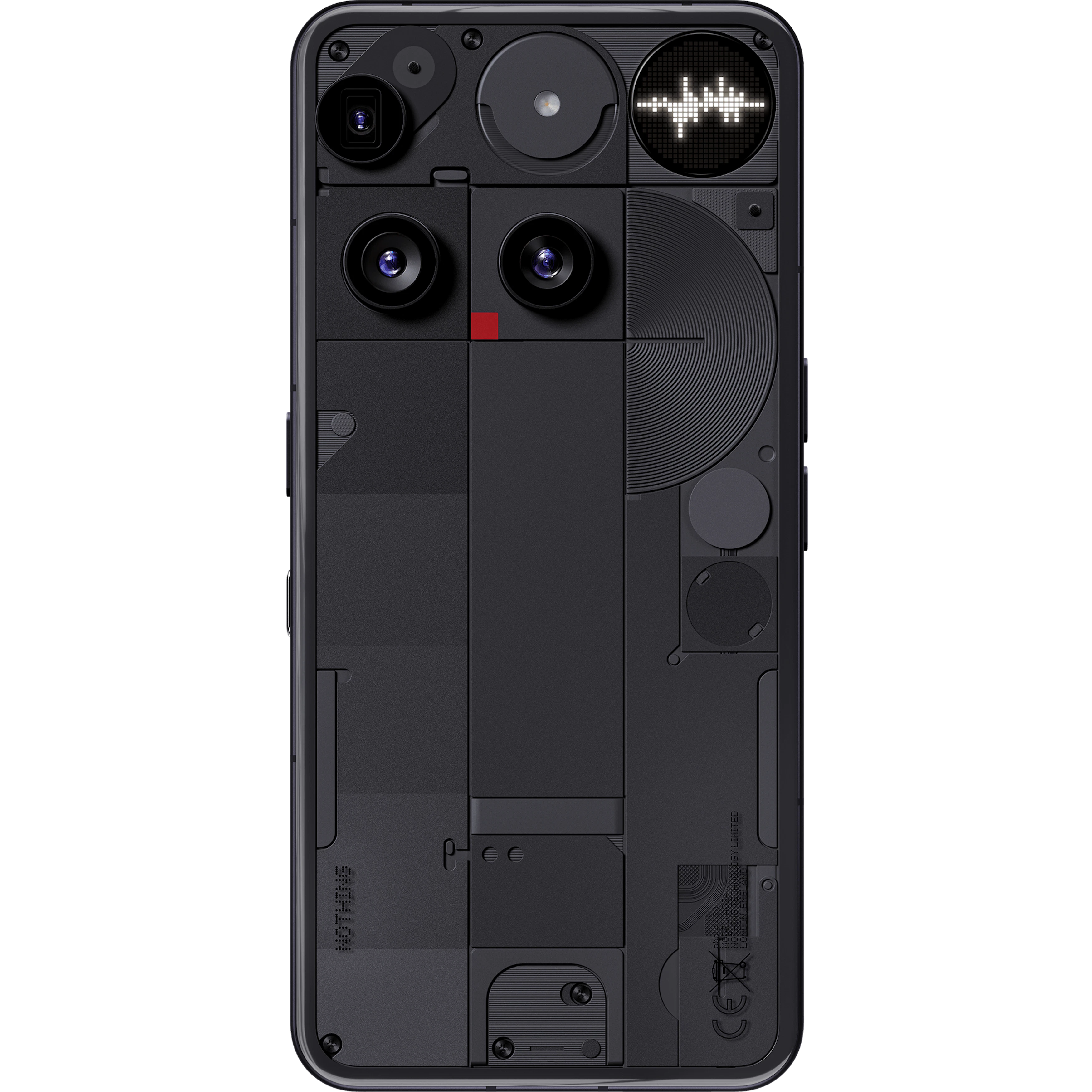 Rückansicht Nothing Phone 3 Schwarz.