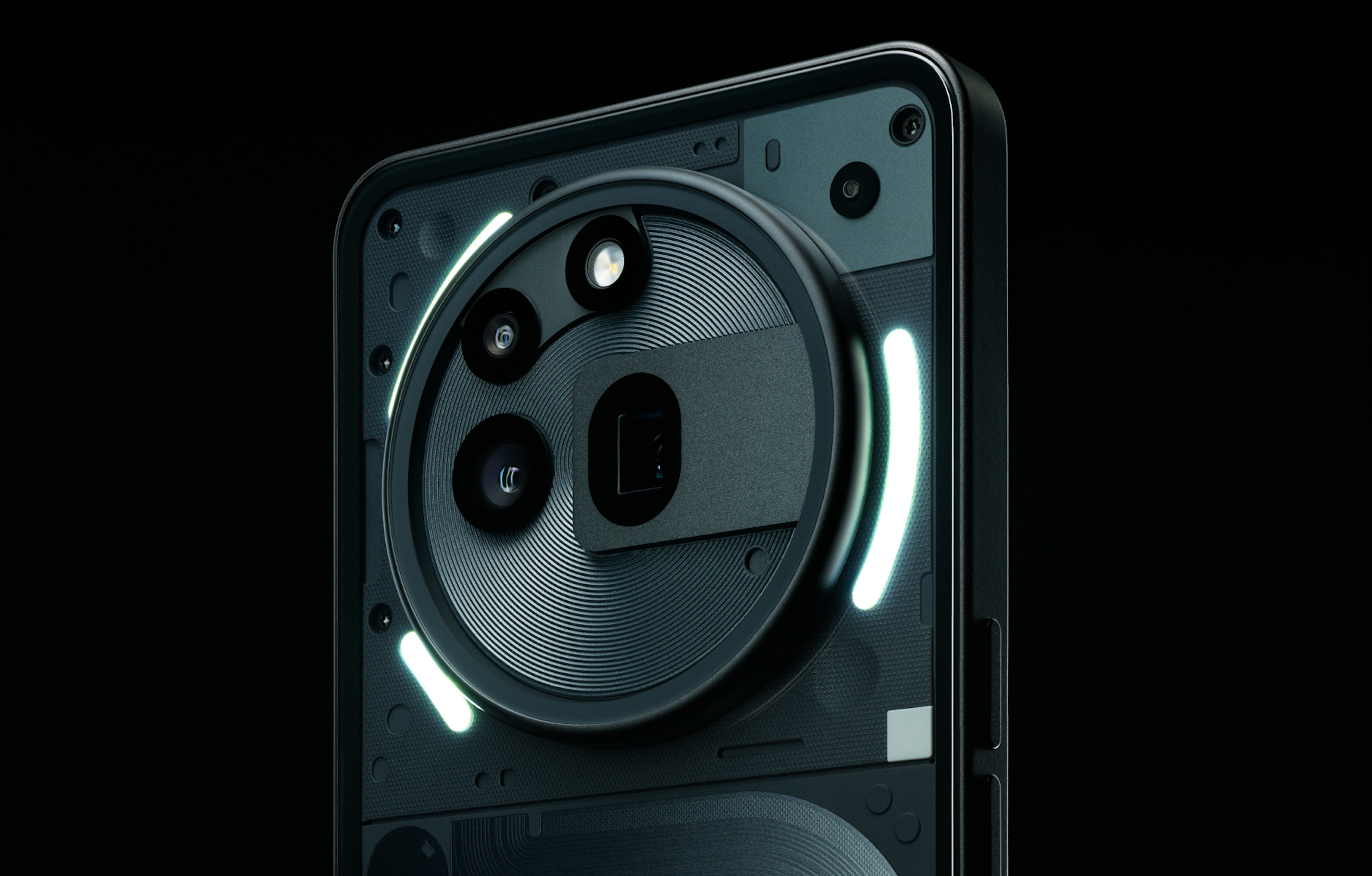 Detailansicht Nothing Phone 3a Pro Schwarz Kamera.