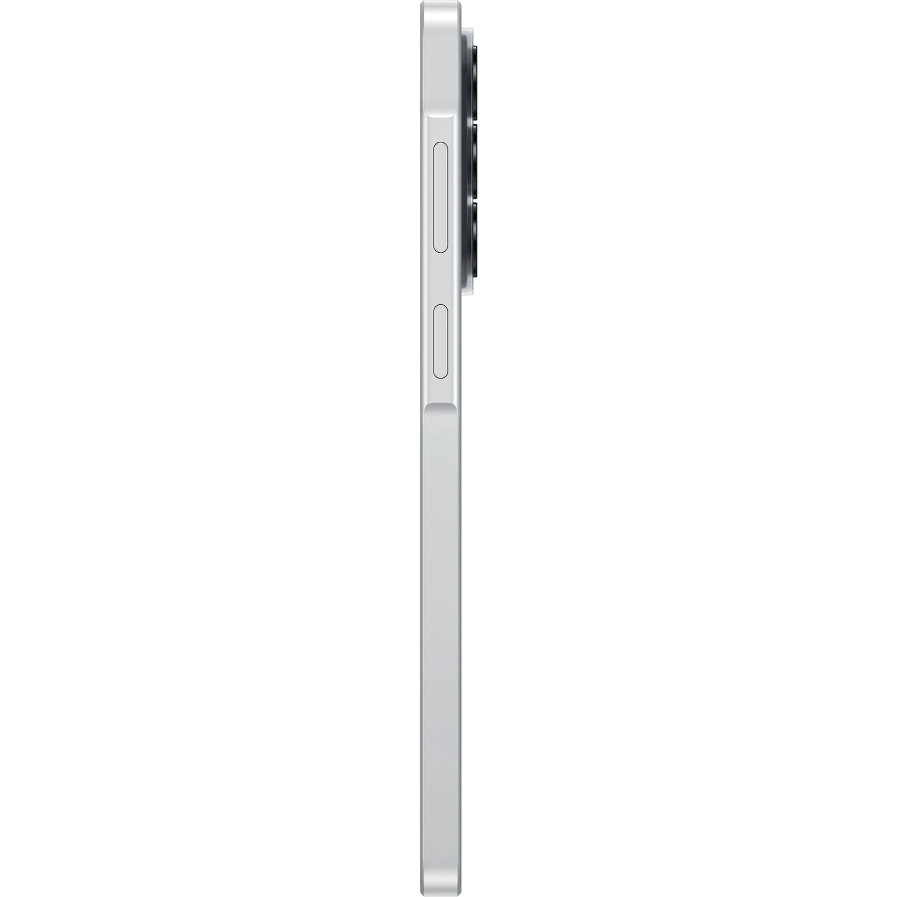 Seitenansicht Samsung Galaxy A37 Weiß.