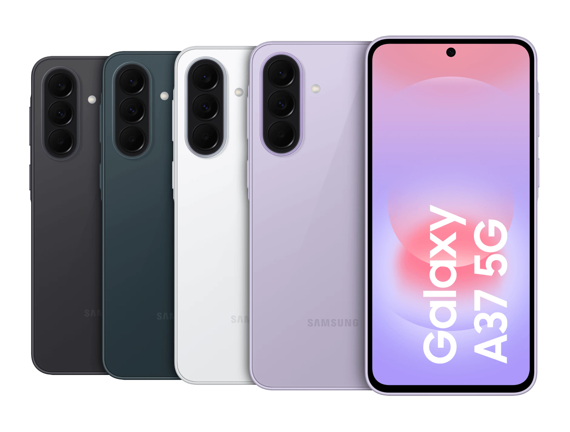 Mehrere Samsungs in verschiedenen Farben.