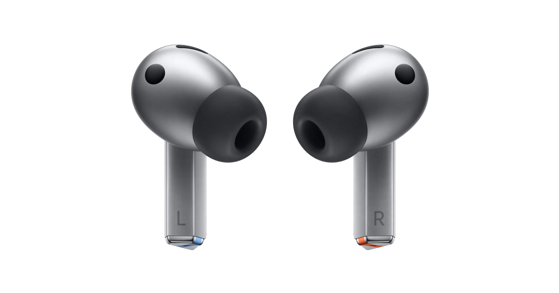 Vorderansicht Detail Samsung Galaxy Buds3 Pro Silber.