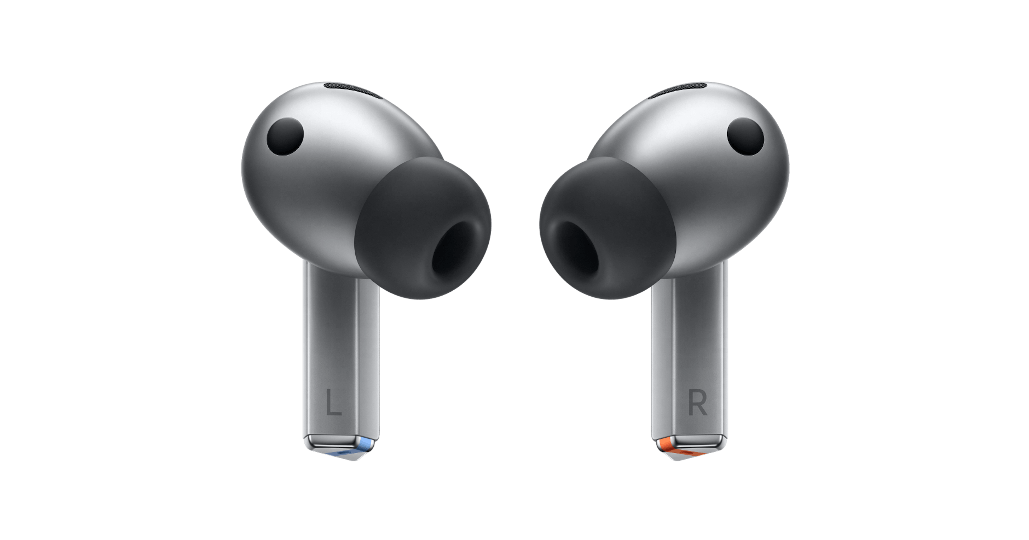Vorderansicht Detail Samsung Galaxy Buds3 Pro Silber.