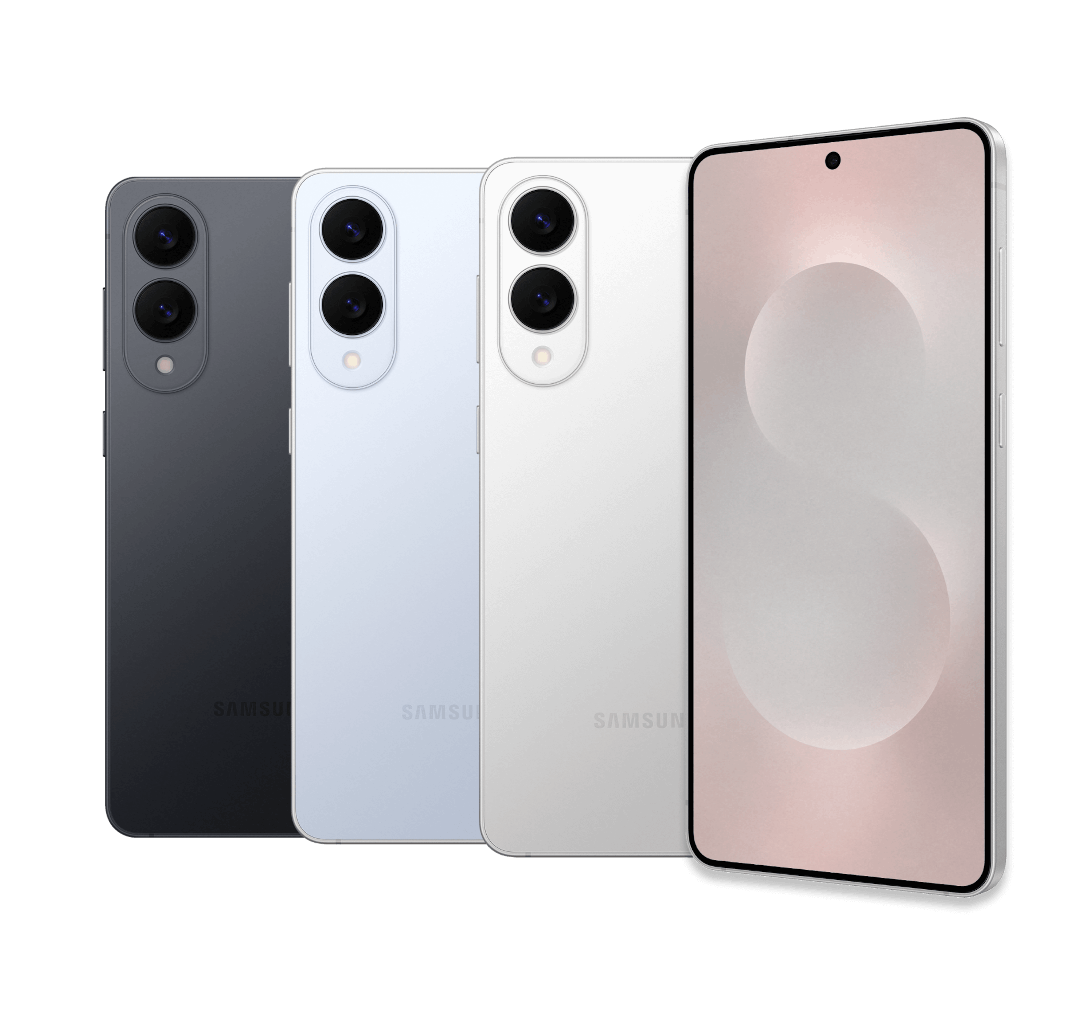 Mehrere Samsungs in verschiedenen Farben.