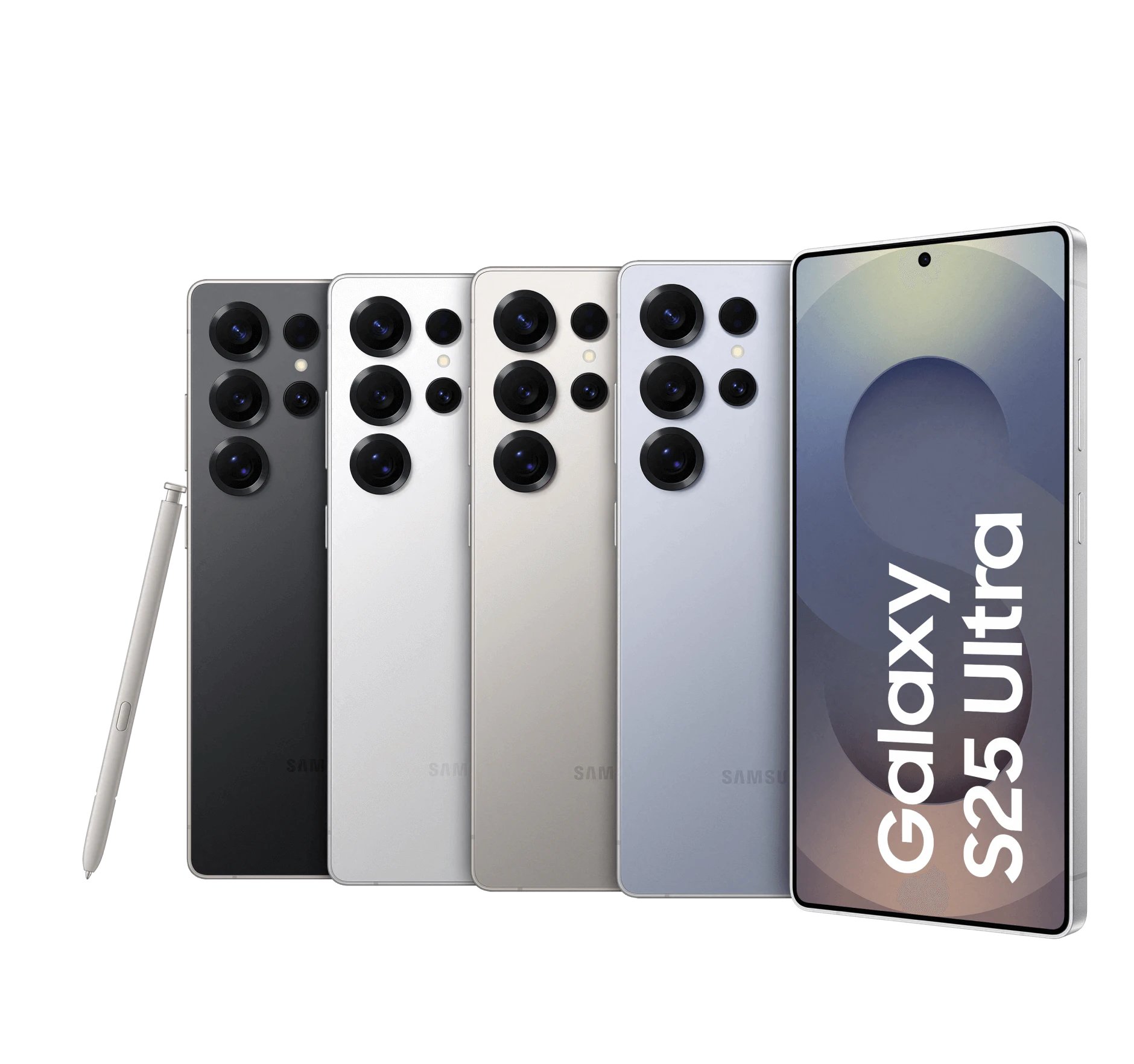 Mehrere Samsungs in verschiedenen Farben.