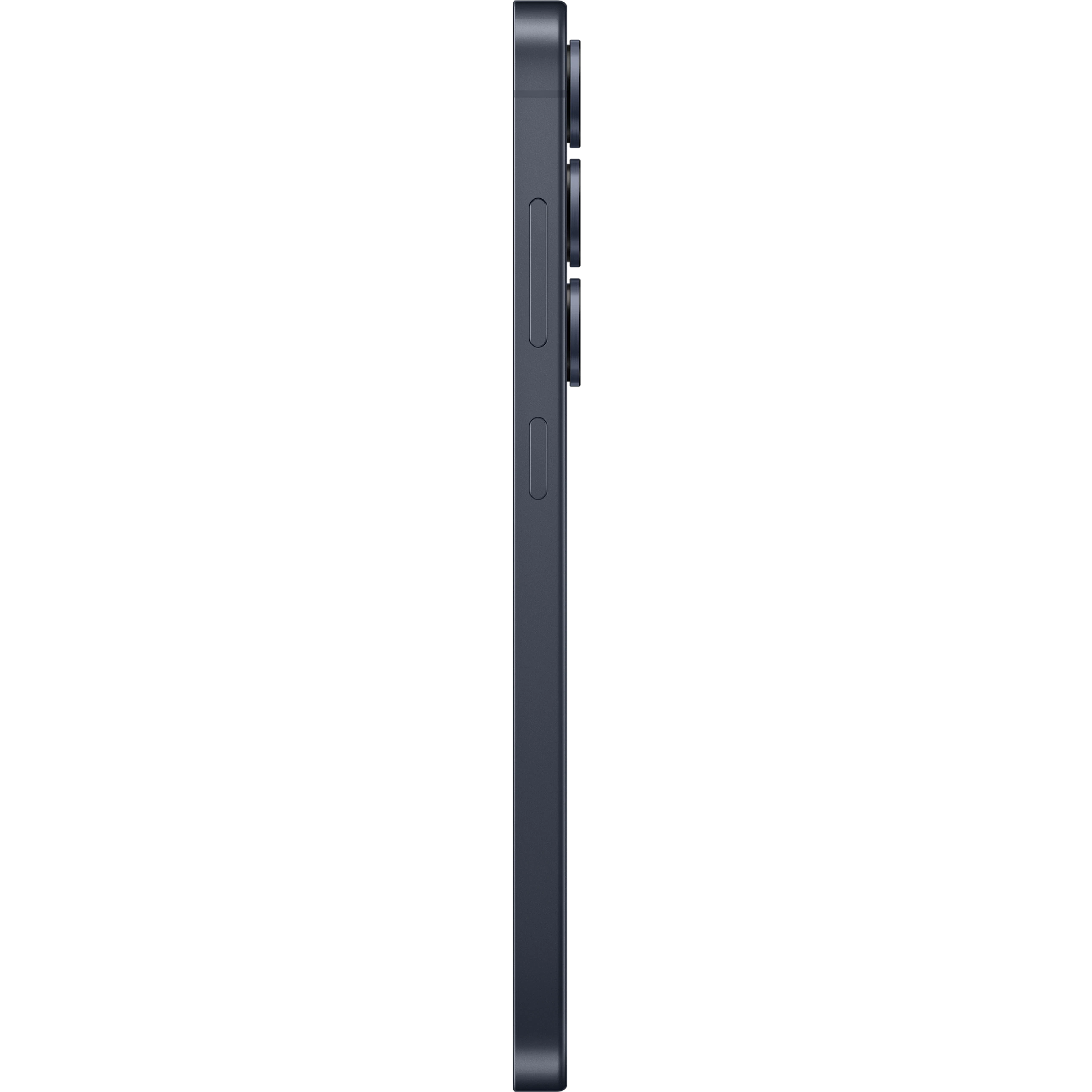 Seitenansicht Samsung Galaxy S25 Blau-Schwarz.
