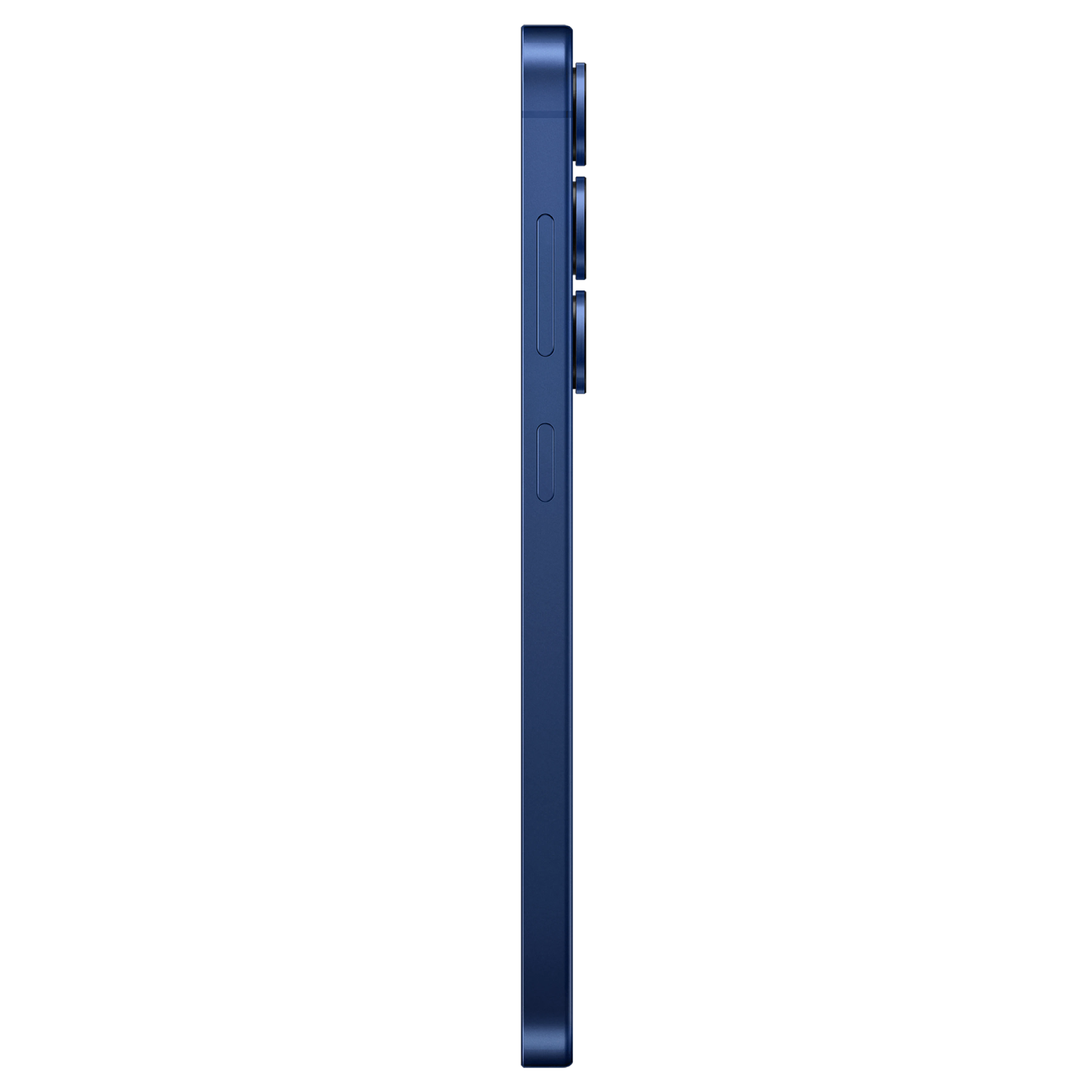 Seitenansicht Samsung Galaxy S25 Marineblau.