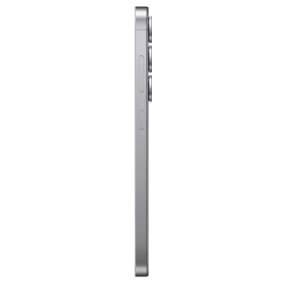 Seitenansicht Samsung Galaxy S25 Silber. Seitenansicht Samsung Galaxy S25 Silber.