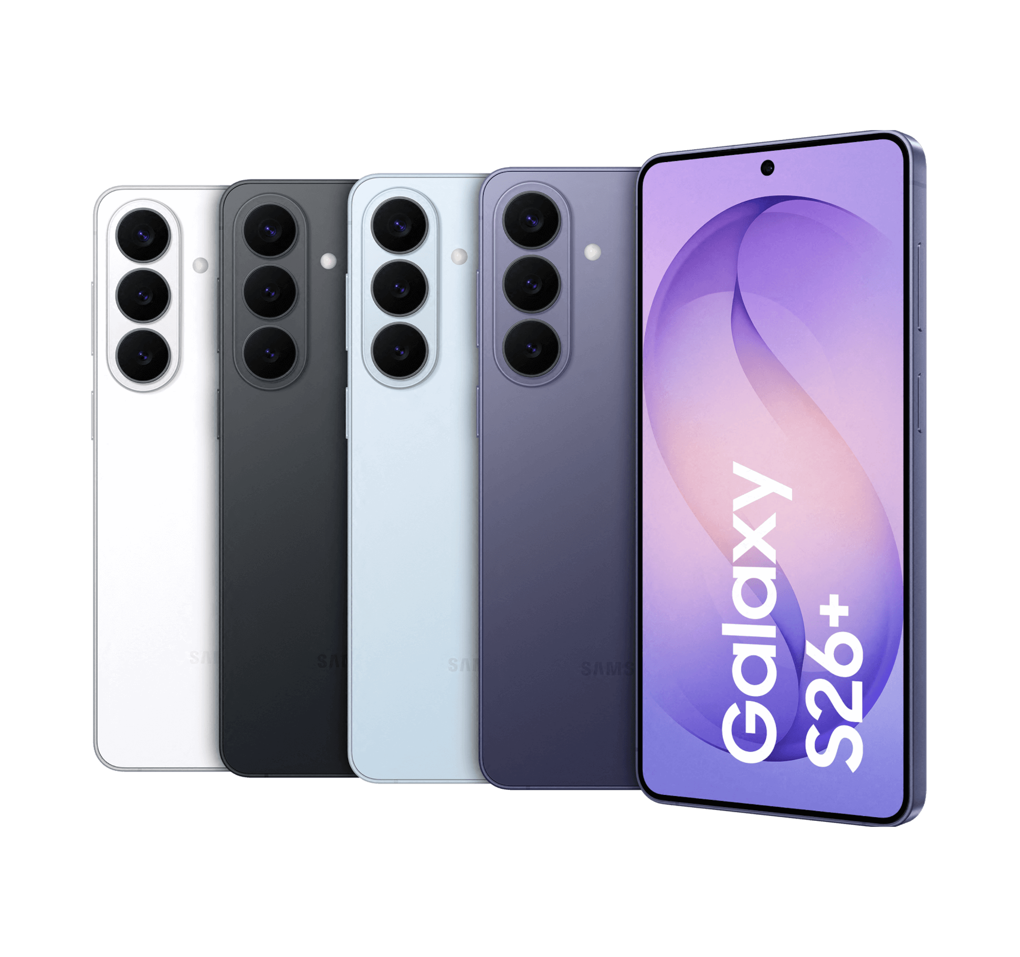 Mehrere Samsungs in verschiedenen Farben.