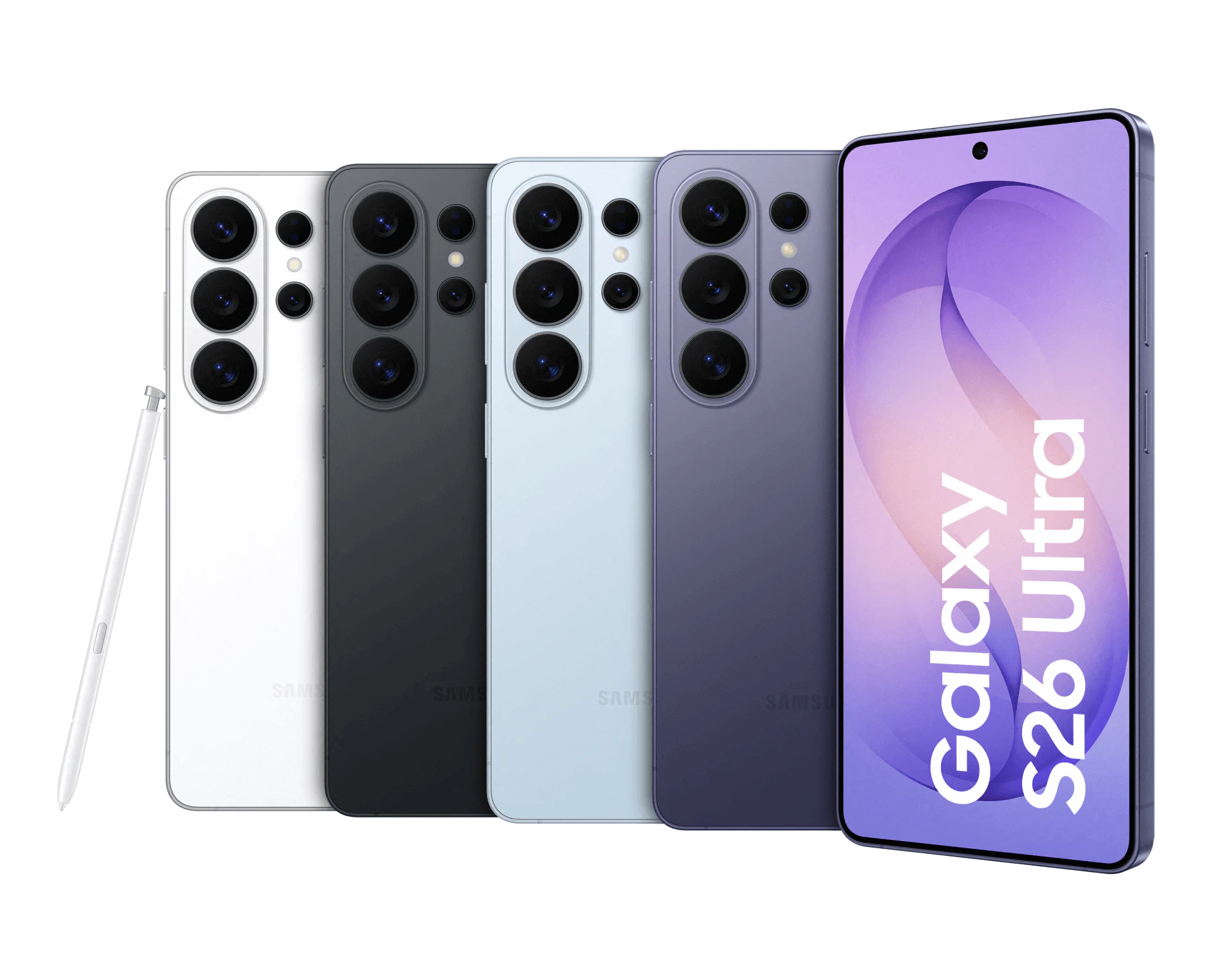 Highlight Bild vom Gerät Mehrere Samsungs in verschiedenen Farben.