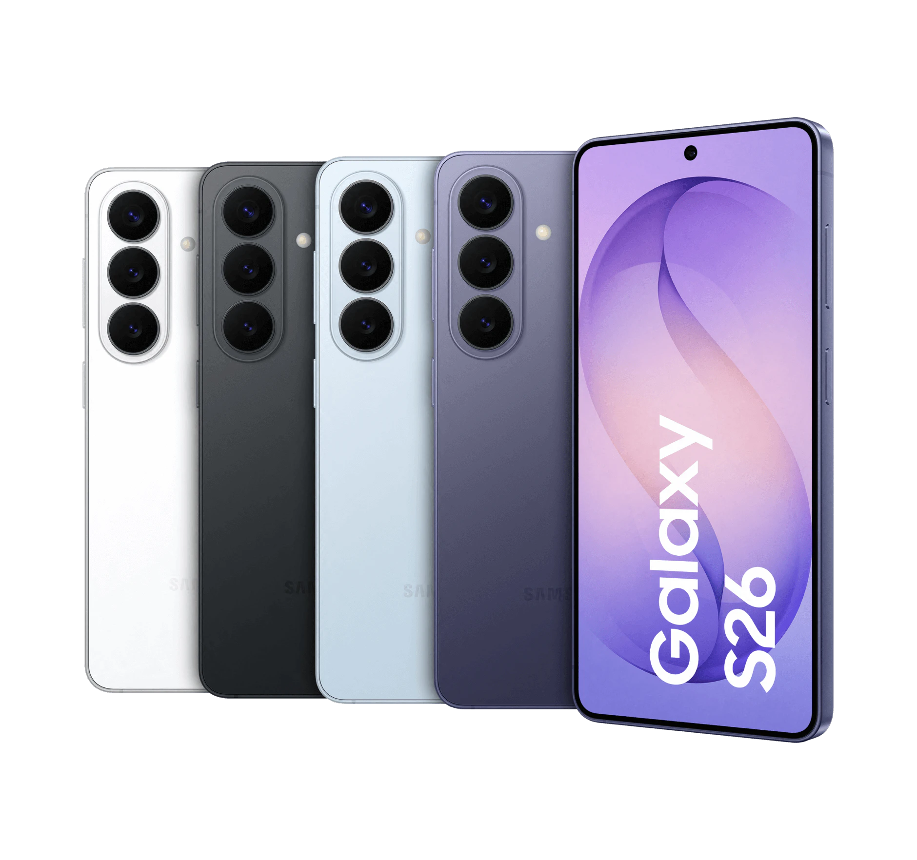 Mehrere Samsungs in verschiedenen Farben.