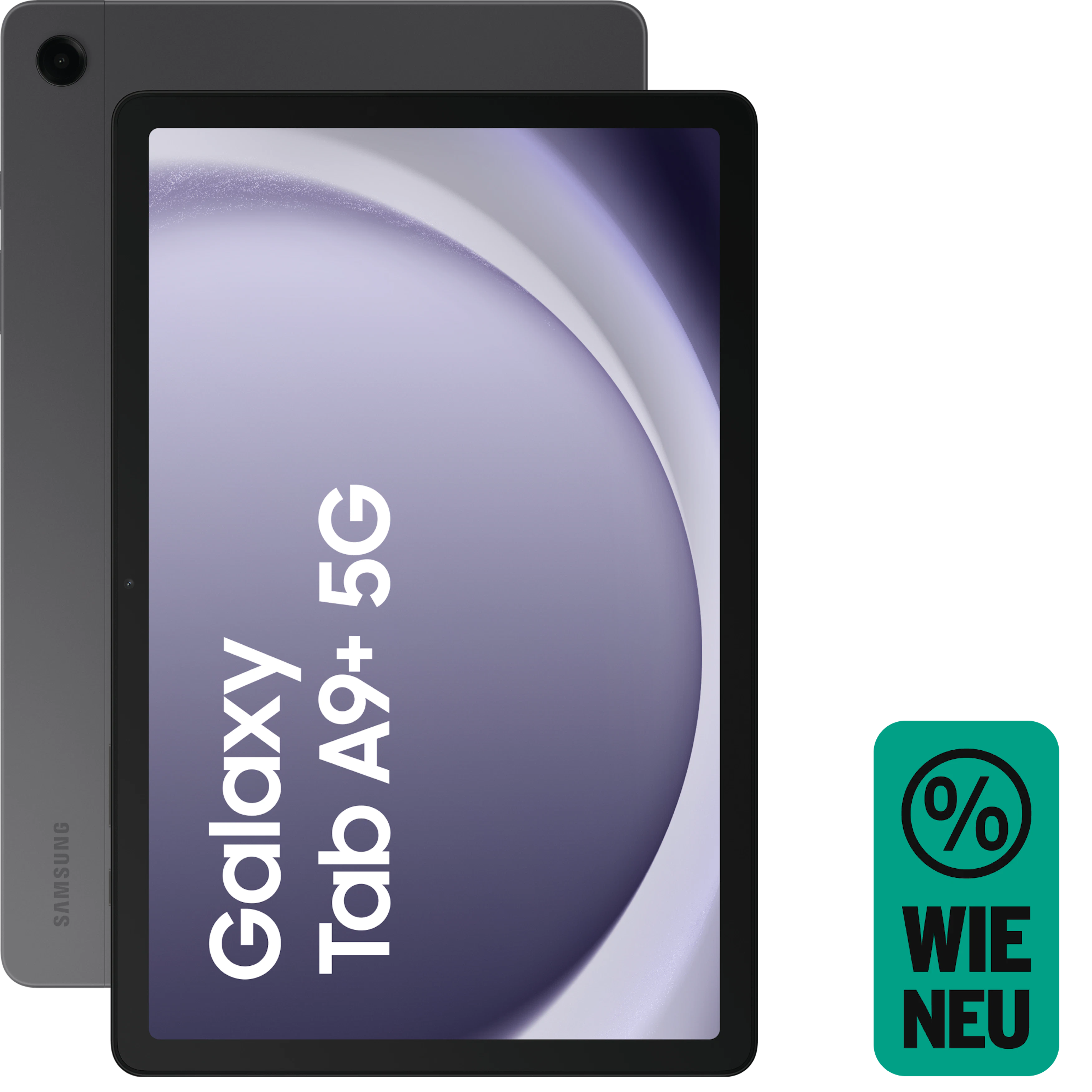 Vorder- und Rückansicht Samsung Galaxy Tab A9 Plus Graphit. Wie neu. Vorder- und Rückansicht Samsung Galaxy Tab A9 Plus Graphit. Wie neu.