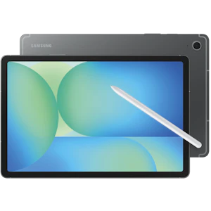 Vorder- und Rückansicht Samsung Galaxy Tab S10 Fe 5G Grau. Vorder- und Rückansicht Samsung Galaxy Tab S10 Fe 5G Grau.