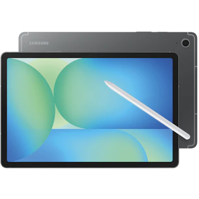 Vorder- und Rückansicht Samsung Galaxy Tab S10 Fe 5G Grau. Vorder- und Rückansicht Samsung Galaxy Tab S10 Fe 5G Grau.