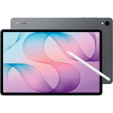 Vorder- und Rückansicht mit S-Pen vom Samsung Galaxy Tab S12+ 5G in grau.