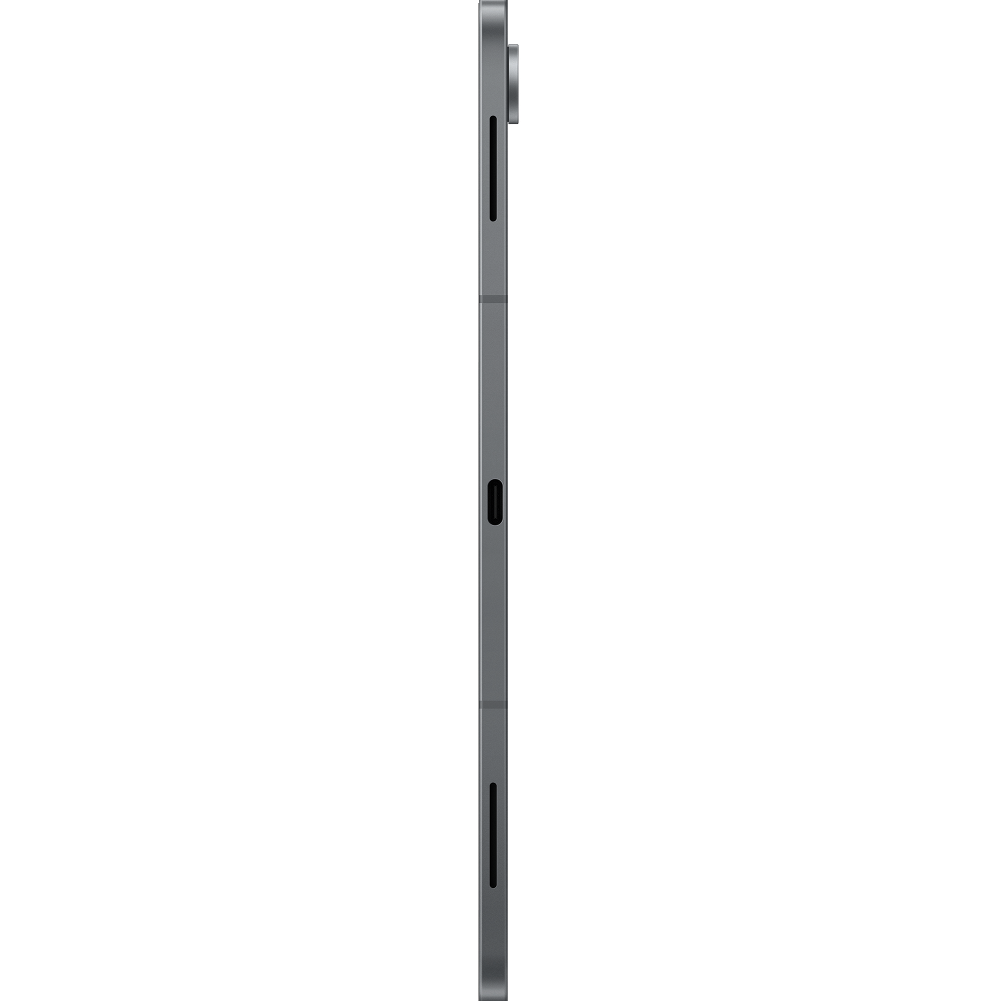 Seitenansicht vom Samsung Galaxy Tab S12+ 5G in grau.
