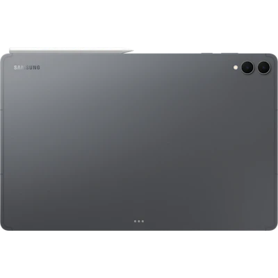 Rückansicht mit S-Pen vom Samsung Galaxy Tab S12 Ultra 5G in grau.