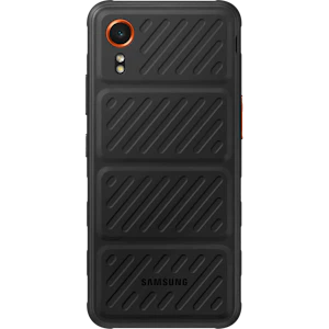 Rückansicht Samsung Galaxy XCover7 Schwarz. Rückansicht Samsung Galaxy XCover7 Schwarz.