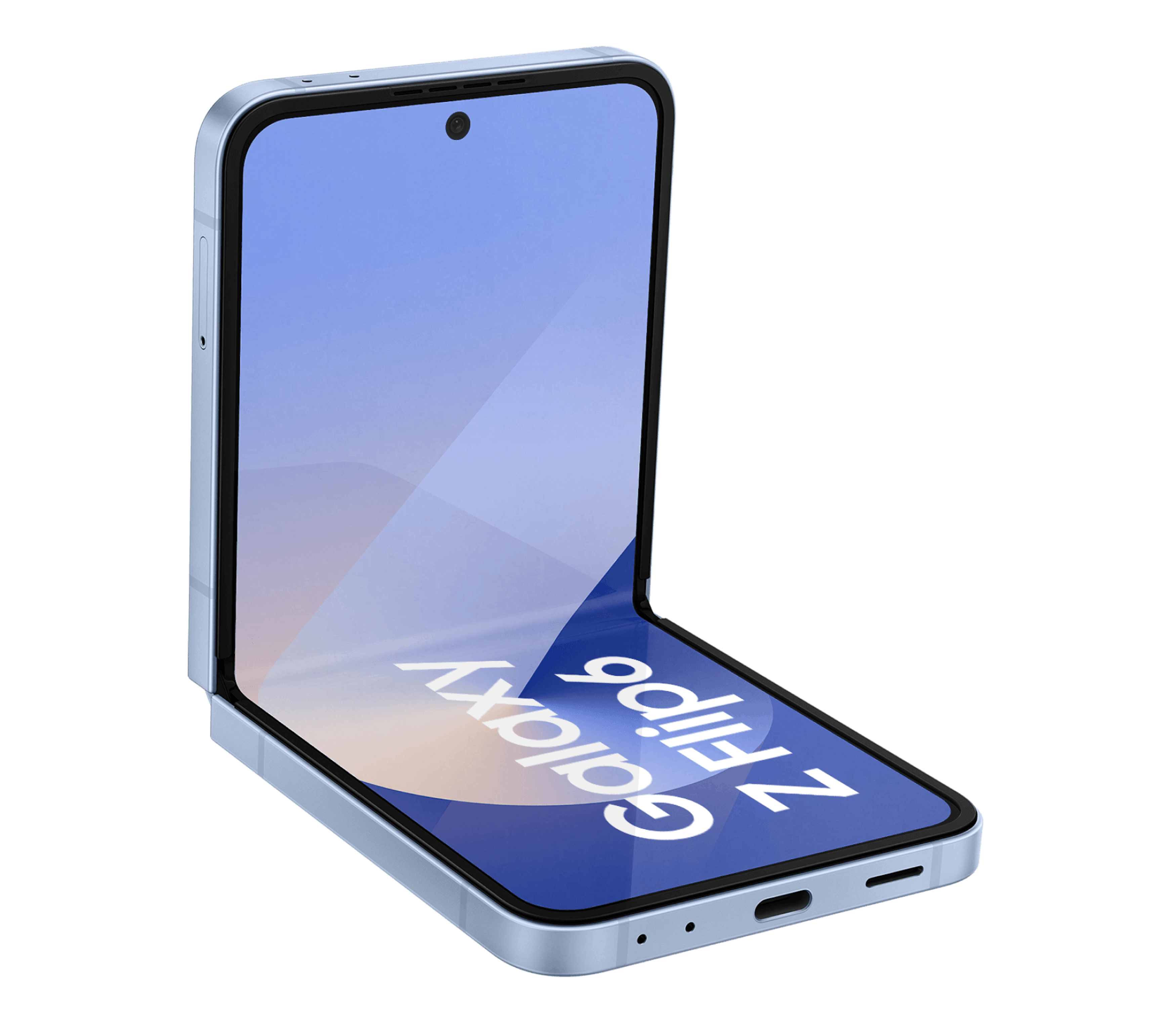 Highlight Bild vom Gerät Schräge Vorderansicht Samsung Galaxy Flip 6.