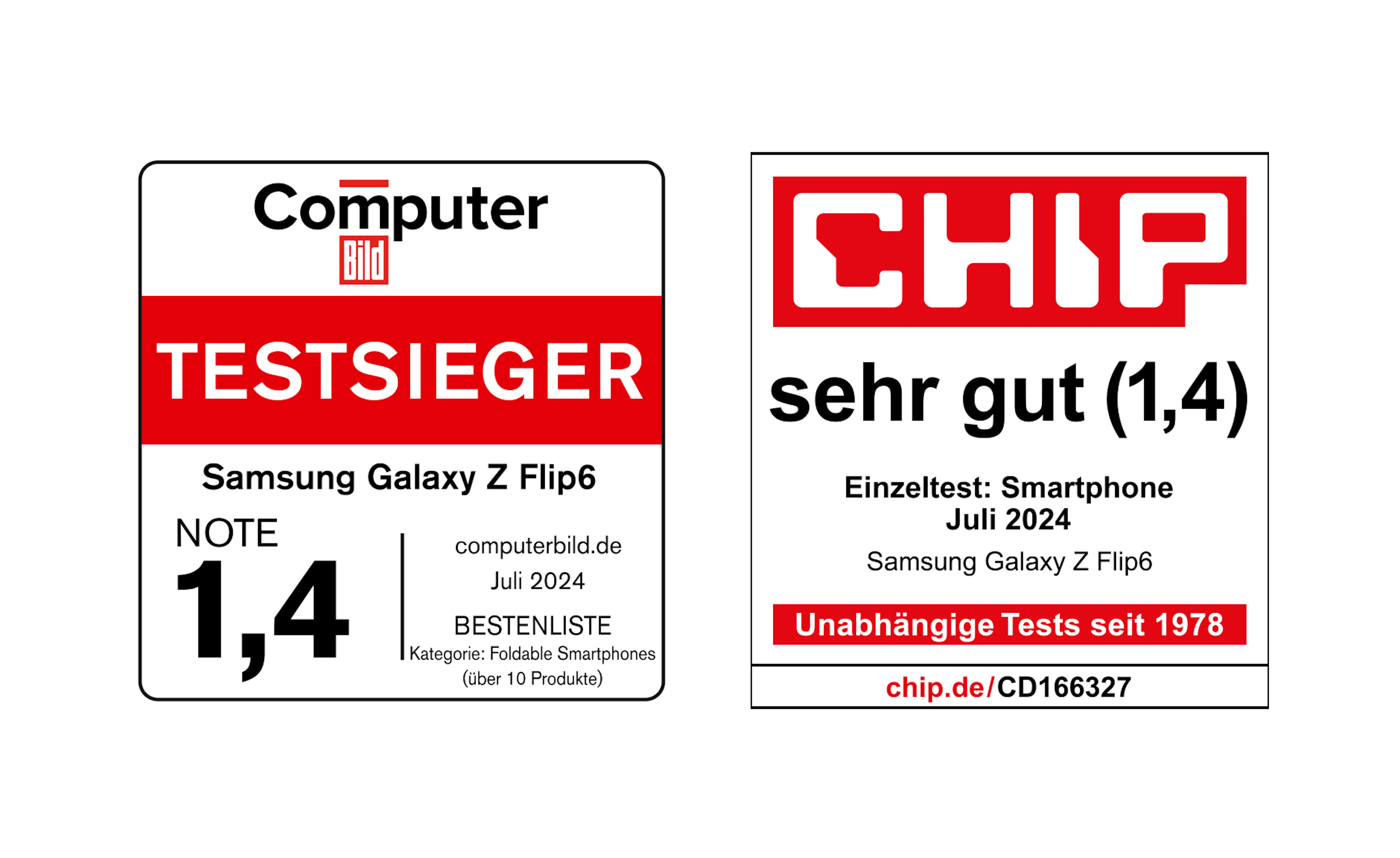Highlight Bild vom Gerät 1. Siegel Computer Bild Gesamtnote 1,4, Juli 2024. 2. Siegel Chip Gesamtnote 1,4, Juli 2024.