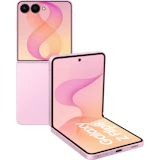 Rück- und Vorderansicht Samsung Galaxy Z Flip8 Pink.