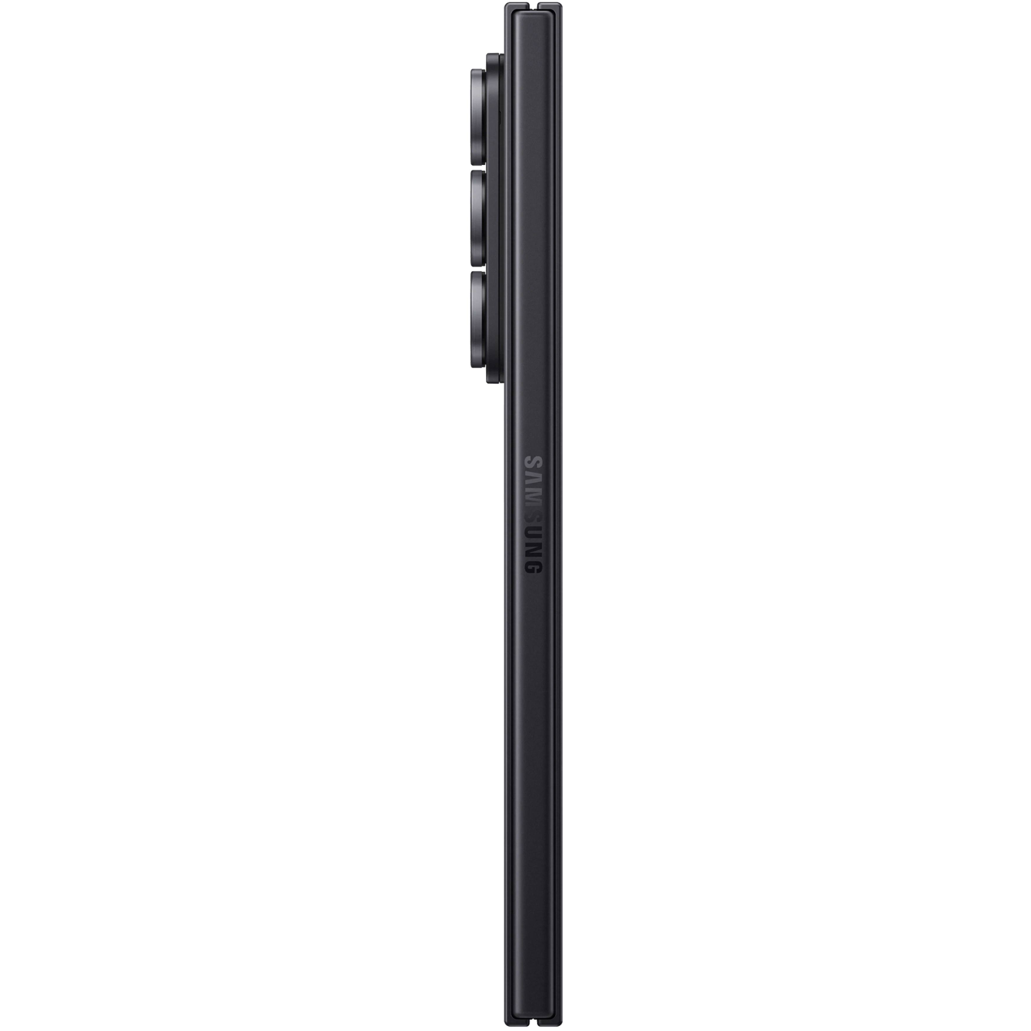 Geschlossene Seitenansicht Samsung Galaxy Z Fold7 Schwarz.