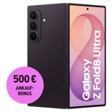 Rück- und Vorderansicht Samsung Galaxy Z Fold8 Ultra Violet Shadow. 500 € Ankaufbonus.